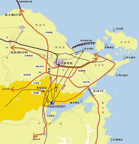 奉化经济开发区滨海新区地图